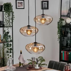 Mertola Suspension, Boule lumineuse Noir, 3 lumières