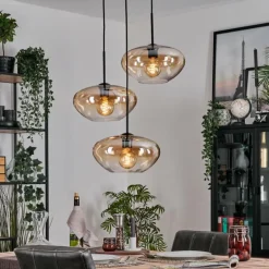 Mertola Suspension, Boule lumineuse Noir, 3 lumières