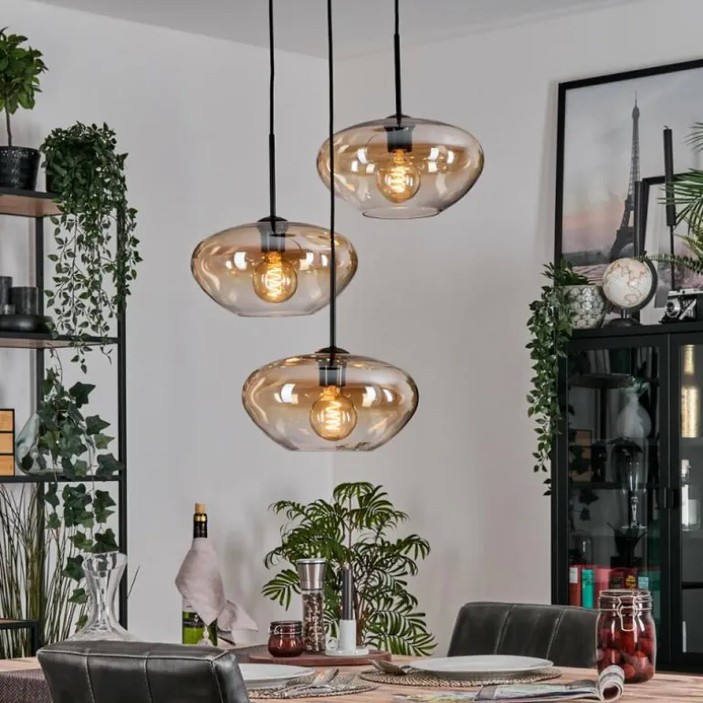 Mertola Suspension, Boule lumineuse Noir, 3 lumières