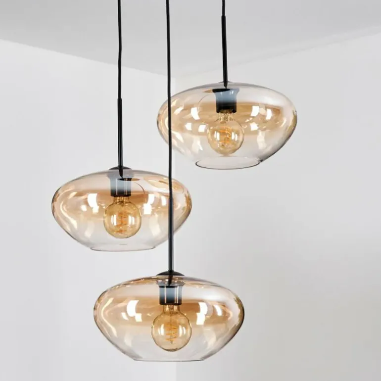 Mertola Suspension, Boule lumineuse Noir, 3 lumières