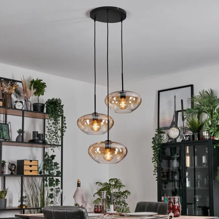 Mertola Suspension, Boule lumineuse Noir, 3 lumières