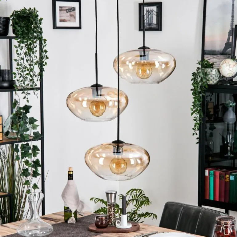 Mertola Suspension, Boule lumineuse Noir, 3 lumières