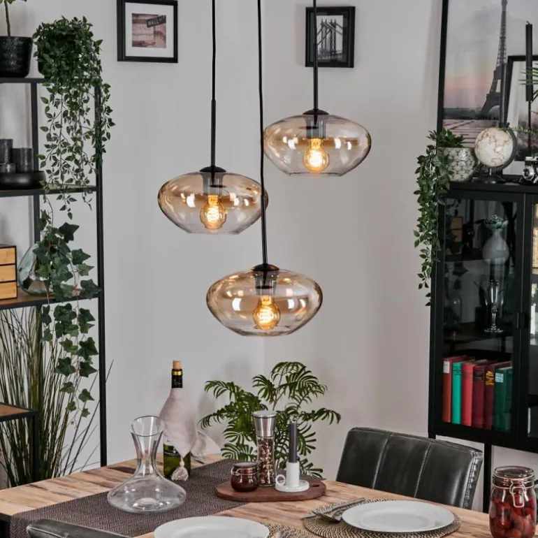 Mertola Suspension, Boule lumineuse Noir, 3 lumières