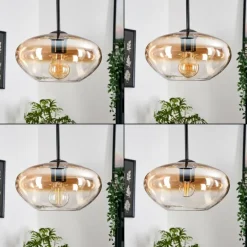 Mertola Suspension, Boule lumineuse Noir, 3 lumières