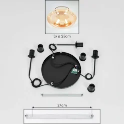 Mertola Suspension, Boule lumineuse Noir, 3 lumières