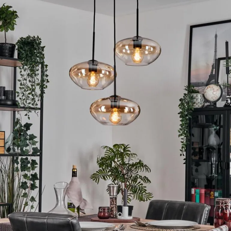 Mertola Suspension, Boule lumineuse Noir, 3 lumières