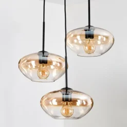 Mertola Suspension, Boule lumineuse Noir, 3 lumières