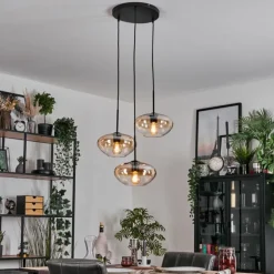 Mertola Suspension, Boule lumineuse Noir, 3 lumières