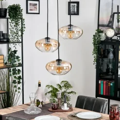 Mertola Suspension, Boule lumineuse Noir, 3 lumières