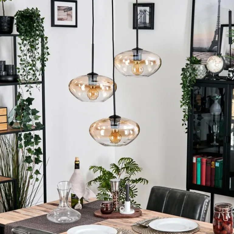 Mertola Suspension, Boule lumineuse Noir, 3 lumières