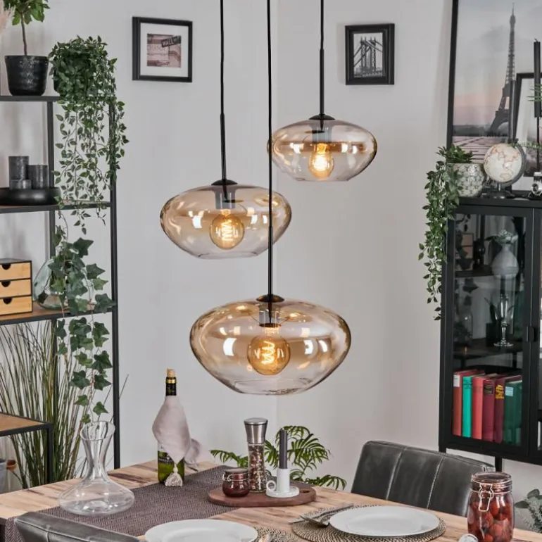 Mertola Suspension, Boule lumineuse Noir, 3 lumières