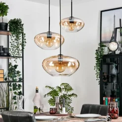 Mertola Suspension, Boule lumineuse Noir, 3 lumières