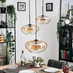Mertola Suspension, Boule lumineuse Noir, 3 lumières