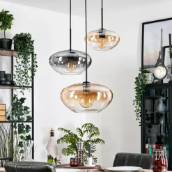 Mertola Suspension, Boule lumineuse Noir, 3 lumières
