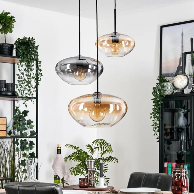 Mertola Suspension, Boule lumineuse Noir, 3 lumières