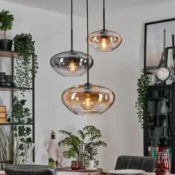 Mertola Suspension, Boule lumineuse Noir, 3 lumières