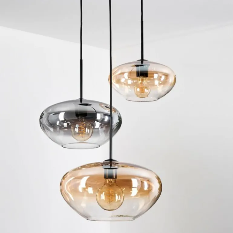 Mertola Suspension, Boule lumineuse Noir, 3 lumières