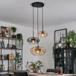 Mertola Suspension, Boule lumineuse Noir, 3 lumières