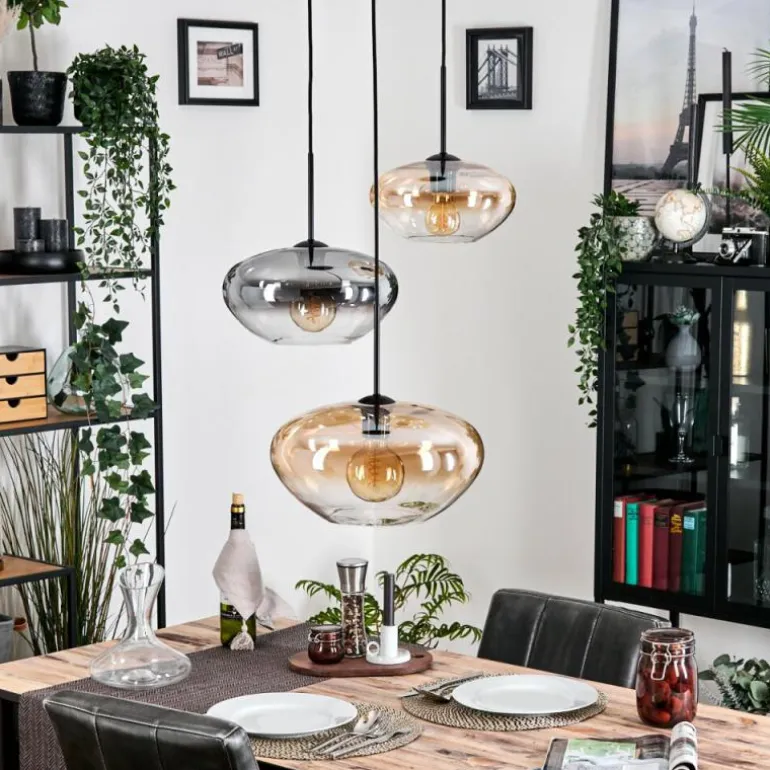 Mertola Suspension, Boule lumineuse Noir, 3 lumières