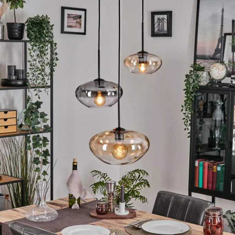 Mertola Suspension, Boule lumineuse Noir, 3 lumières