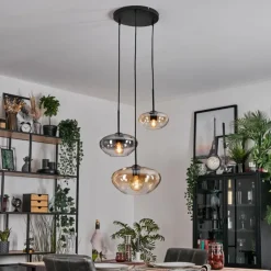Mertola Suspension, Boule lumineuse Noir, 3 lumières