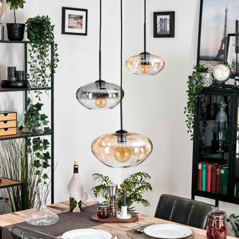 Mertola Suspension, Boule lumineuse Noir, 3 lumières