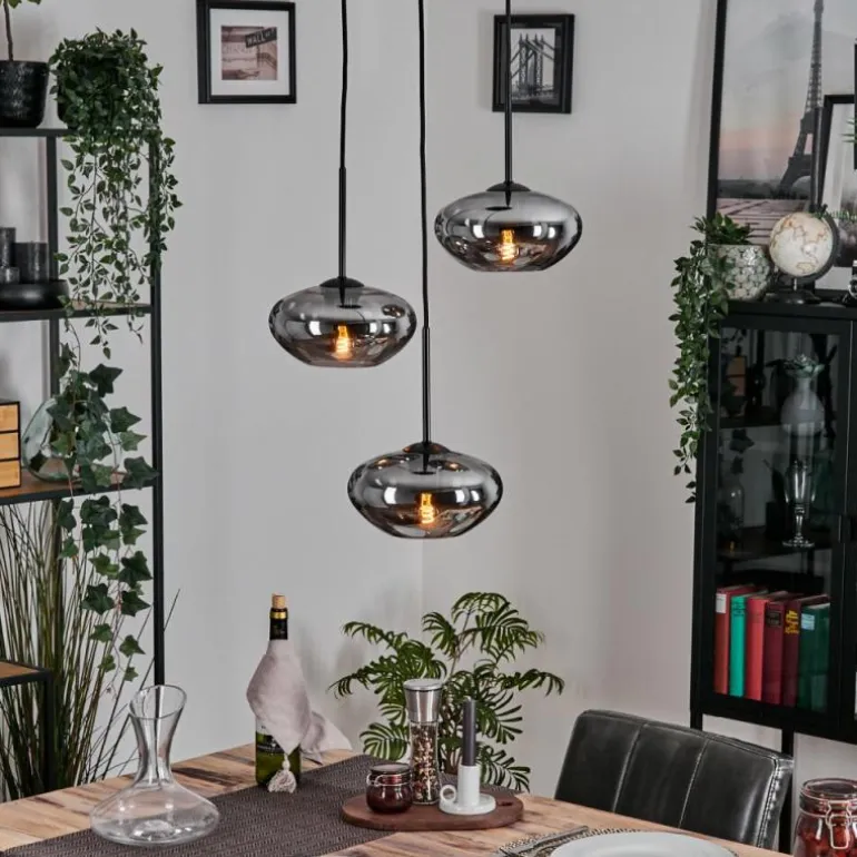 Mertola Suspension, Boule lumineuse Noir, 3 lumières