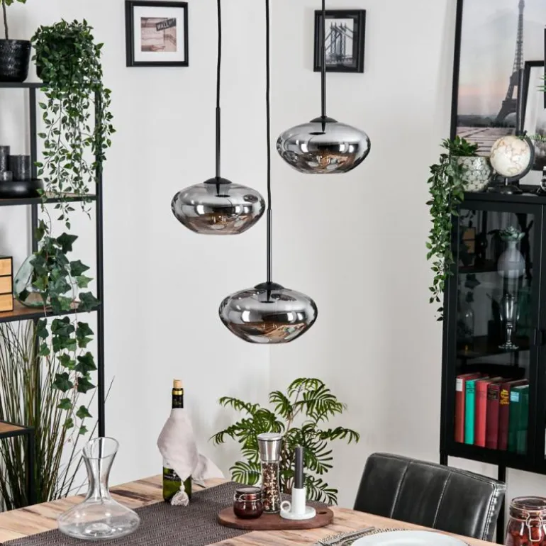 Mertola Suspension, Boule lumineuse Noir, 3 lumières