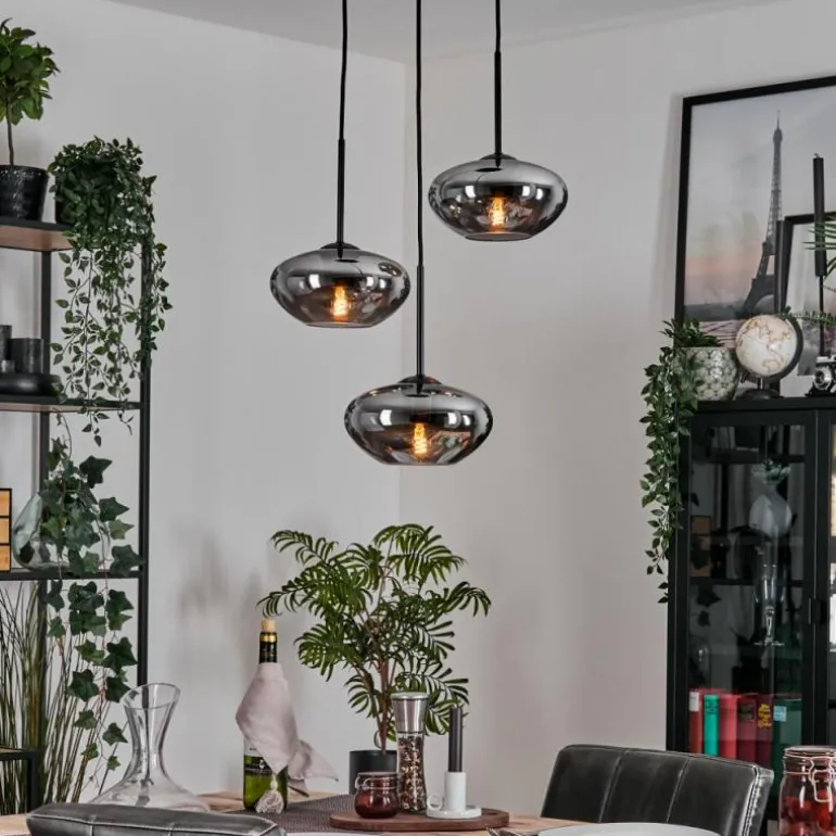 Mertola Suspension, Boule lumineuse Noir, 3 lumières