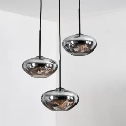 Mertola Suspension, Boule lumineuse Noir, 3 lumières