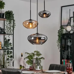 Mertola Suspension, Boule lumineuse Noir, 3 lumières
