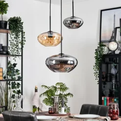 Mertola Suspension, Boule lumineuse Noir, 3 lumières