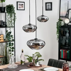Mertola Suspension, Boule lumineuse Noir, 3 lumières