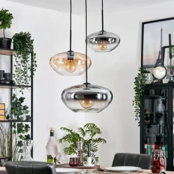 Mertola Suspension, Boule lumineuse Noir, 3 lumières