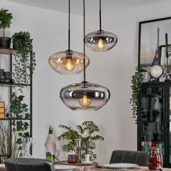Mertola Suspension, Boule lumineuse Noir, 3 lumières