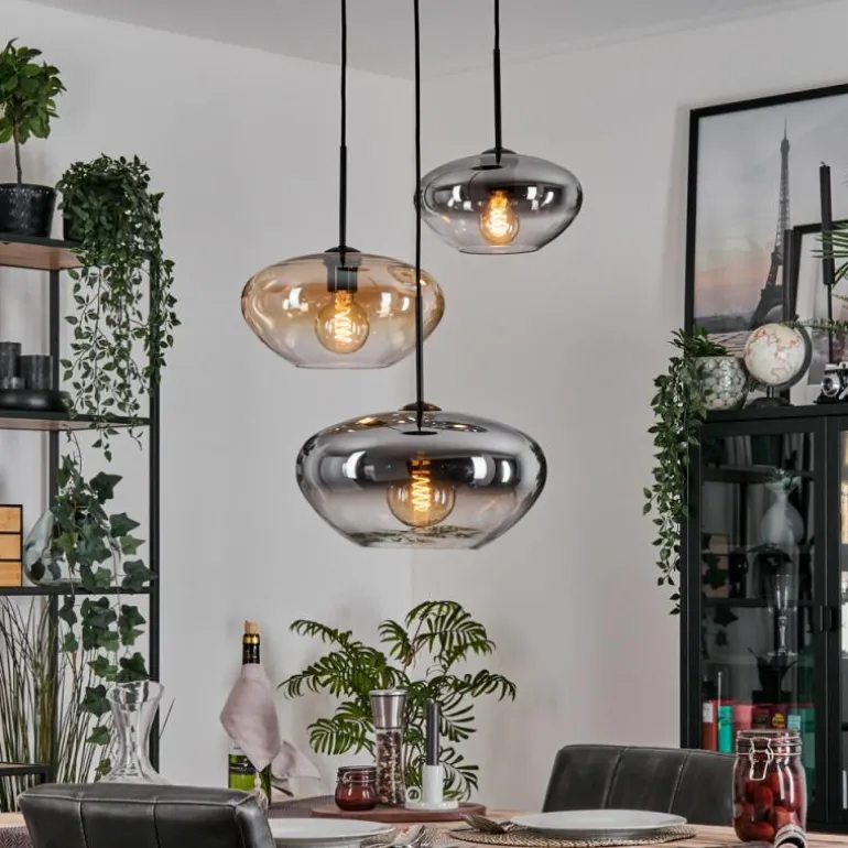 Mertola Suspension, Boule lumineuse Noir, 3 lumières