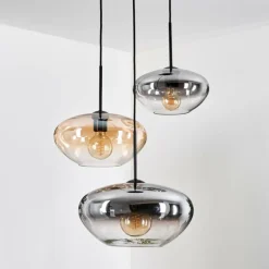 Mertola Suspension, Boule lumineuse Noir, 3 lumières