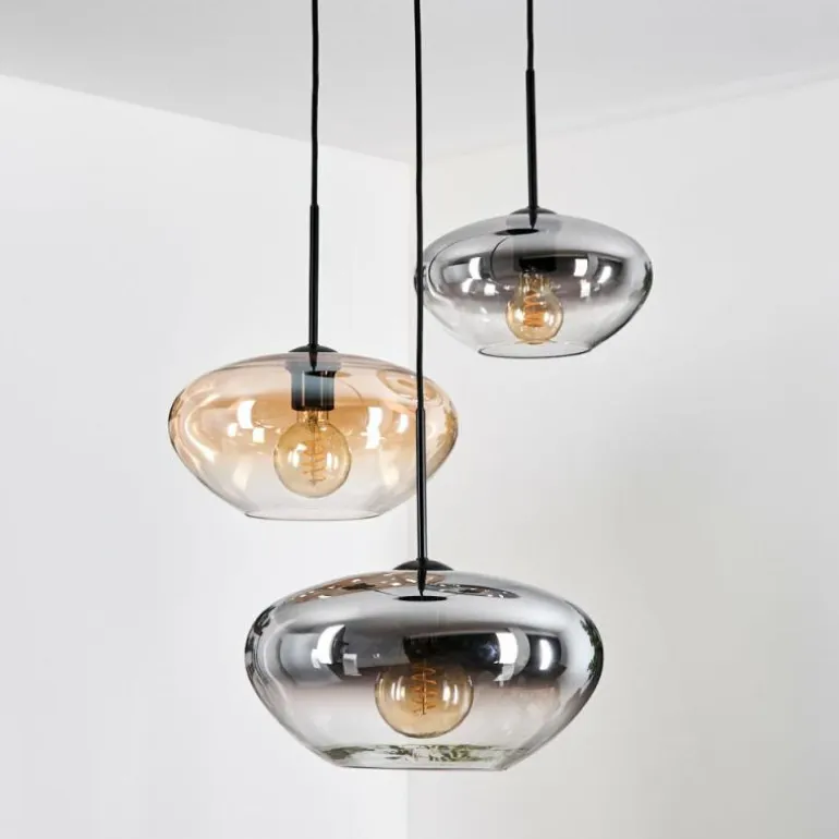 Mertola Suspension, Boule lumineuse Noir, 3 lumières