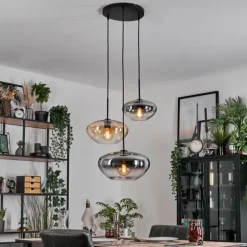 Mertola Suspension, Boule lumineuse Noir, 3 lumières