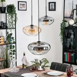 Mertola Suspension, Boule lumineuse Noir, 3 lumières