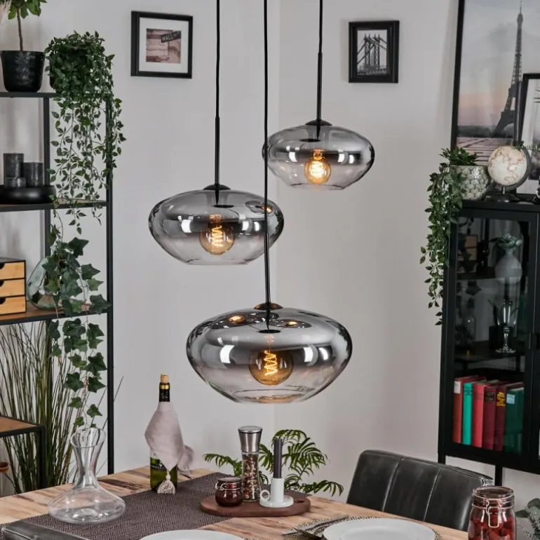 Mertola Suspension, Boule lumineuse Noir, 3 lumières