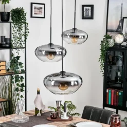 Mertola Suspension, Boule lumineuse Noir, 3 lumières