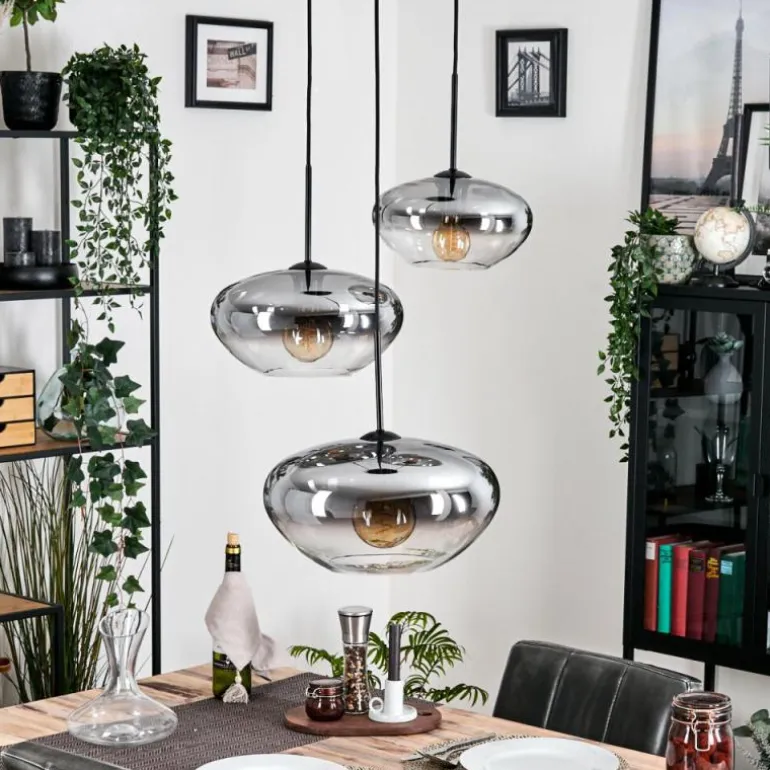 Mertola Suspension, Boule lumineuse Noir, 3 lumières