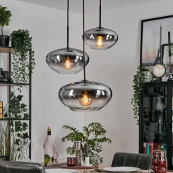 Mertola Suspension, Boule lumineuse Noir, 3 lumières