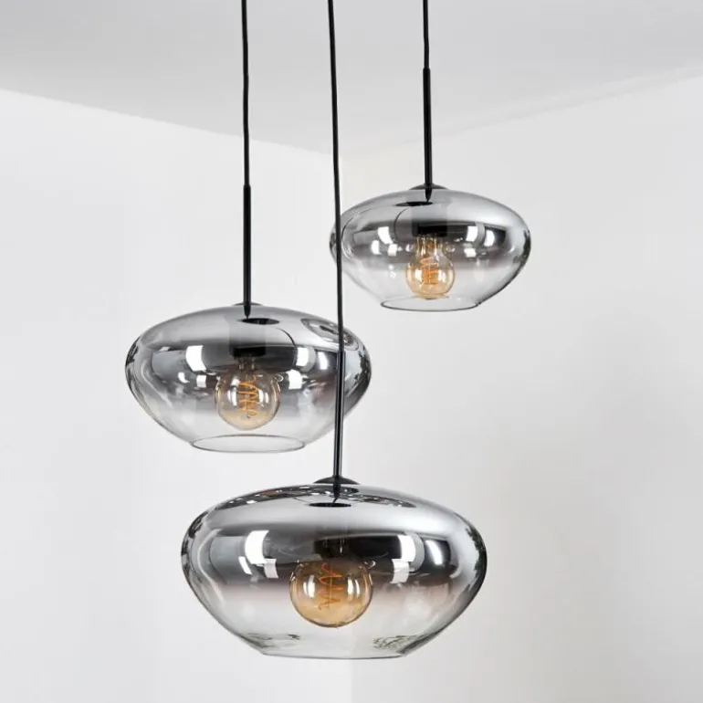 Mertola Suspension, Boule lumineuse Noir, 3 lumières