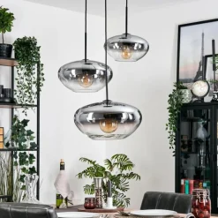 Mertola Suspension, Boule lumineuse Noir, 3 lumières