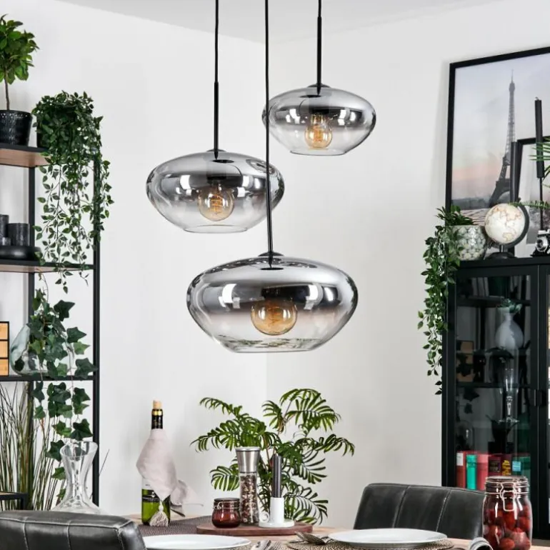 Mertola Suspension, Boule lumineuse Noir, 3 lumières