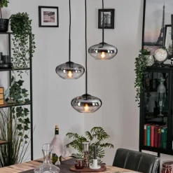 Mertola Suspension, Boule lumineuse Noir, 3 lumières