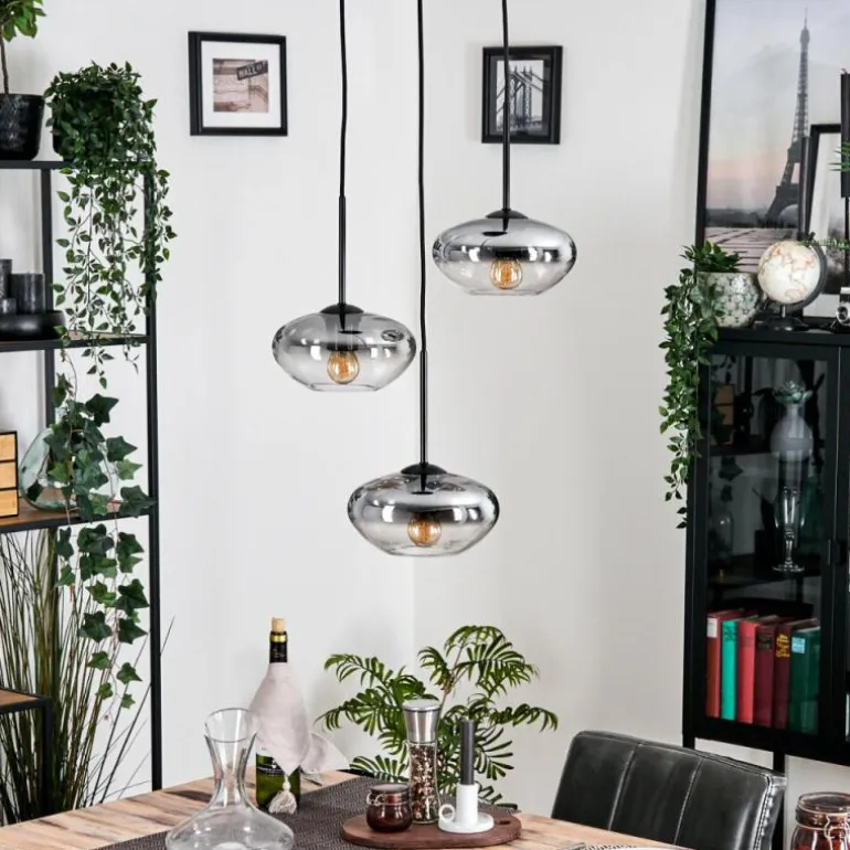 Mertola Suspension, Boule lumineuse Noir, 3 lumières
