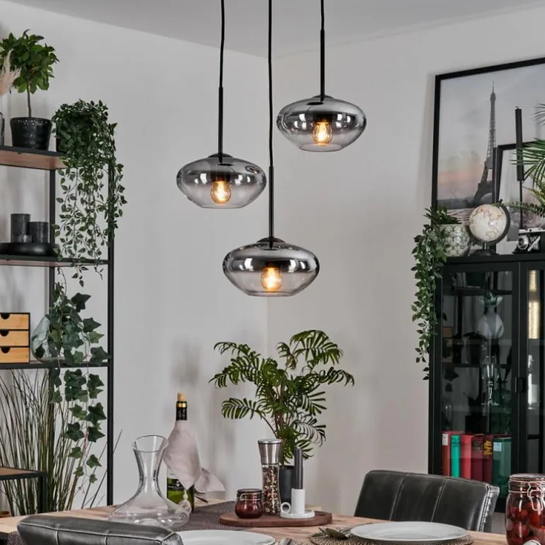 Mertola Suspension, Boule lumineuse Noir, 3 lumières